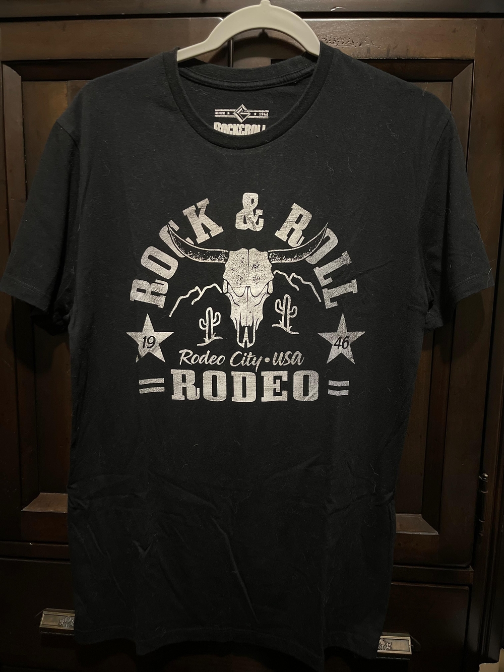 Men Rodeo Graphic Tee - Black Small